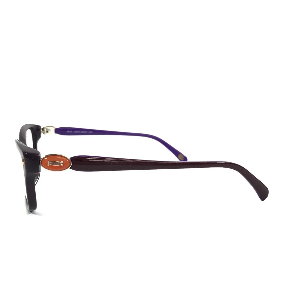 Laura Ashley Eyeglasses Frames Jean C4-FIG Purple Orange Gold Cat Eye 52-17-135